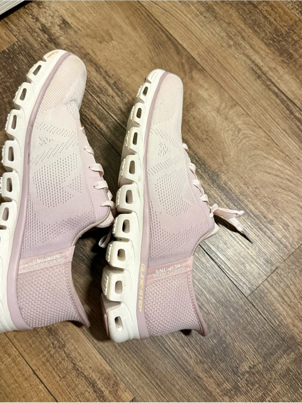 Light Pink Women's Glide-Step slip in Skechers